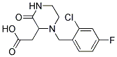 [1-(2-CHLORO-4-FLUORO-BENZYL)-3-OXO-PIPERAZIN-2-YL]-ACETIC ACID 结构式