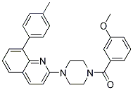 2-[4-(3-METHOXYBENZOYL)PIPERAZIN-1-YL]-8-(4-METHYLPHENYL)QUINOLINE 结构式