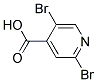 2,5-DIBROMOPYRIDINE-4-CARBOXYLIC ACID 结构式