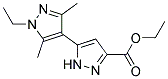 1'-ETHYL-3',5'-DIMETHYL-2H,1'H-[3,4']BIPYRAZOLYL-5-CARBOXYLIC ACID ETHYL ESTER 结构式