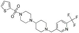 1-(2-THIENYLSULFONYL)-4-(1-([6-(TRIFLUOROMETHYL)PYRIDIN-3-YL]METHYL)PIPERIDIN-4-YL)PIPERAZINE 结构式