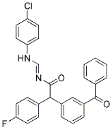 2-(3-BENZOYLPHENYL)-N-[(4-CHLOROANILINO)METHYLENE]-2-(4-FLUOROPHENYL)ACETAMIDE 结构式