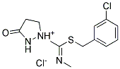 1-[[(3-CHLOROBENZYL)SULFANYL](METHYLIMINO)METHYL]-3-OXOTETRAHYDRO-1H-PYRAZOL-1-IUM CHLORIDE 结构式