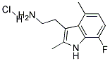 2-(7-FLUORO-2,4-DIMETHYL-1H-INDOL-3-YL)ETHANAMINE HYDROCHLORIDE 结构式