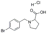 1-(4-BROMO-BENZYL)-PYRROLIDINE-2-CARBOXYLIC ACID HYDROCHLORIDE 结构式