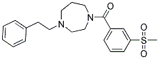 1-[3-(METHYLSULFONYL)BENZOYL]-4-(2-PHENYLETHYL)-1,4-DIAZEPANE 结构式