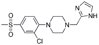 1-[2-CHLORO-4-(METHYLSULFONYL)PHENYL]-4-(1H-IMIDAZOL-2-YLMETHYL)PIPERAZINE 结构式