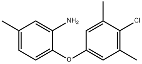 2-(4-CHLORO-3,5-DIMETHYLPHENOXY)-5-METHYLANILINE 结构式