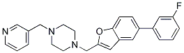 1-([5-(3-FLUOROPHENYL)-1-BENZOFURAN-2-YL]METHYL)-4-(PYRIDIN-3-YLMETHYL)PIPERAZINE 结构式