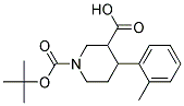 1-(TERT-BUTOXYCARBONYL)-4-O-TOLYLPIPERIDINE-3-CARBOXYLIC ACID 结构式