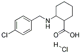2-(4-CHLORO-BENZYLAMINO)-CYCLOHEXANECARBOXYLIC ACID HYDROCHLORIDE 结构式