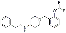 1-[2-(DIFLUOROMETHOXY)BENZYL]-N-(2-PHENYLETHYL)PIPERIDIN-4-AMINE 结构式