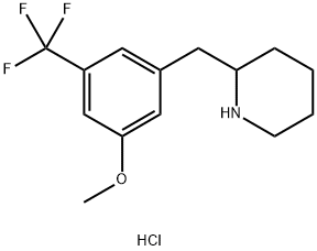 2-(3-METHOXY-5-TRIFLUOROMETHYL-BENZYL)-PIPERIDINE HYDROCHLORIDE 结构式