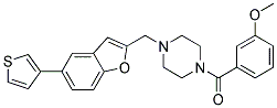 1-(3-METHOXYBENZOYL)-4-([5-(3-THIENYL)-1-BENZOFURAN-2-YL]METHYL)PIPERAZINE 结构式