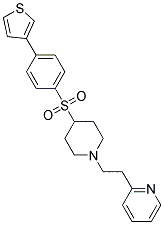 2-[2-(4-([4-(3-THIENYL)PHENYL]SULFONYL)PIPERIDIN-1-YL)ETHYL]PYRIDINE 结构式