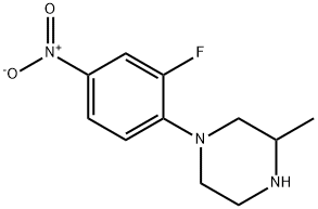 1-(2-氟-4-硝基苯基)-3-甲基哌嗪 结构式