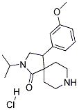 2-Isopropyl-4-(3-methoxyphenyl)-2,8-diazaspiro[4.5]decan-1-one hydrochloride 结构式