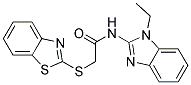 2-(1,3-Benzothiazol-2-ylthio)-N-(1-ethyl-1H-benzimidazol-2-yl)acetamide 结构式