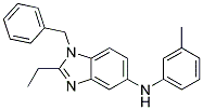 (1-BENZYL-2-ETHYL-1H-BENZOIMIDAZOL-5-YL)-M-TOLYL-AMINE 结构式