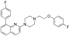 2-(4-[2-(4-FLUOROPHENOXY)ETHYL]PIPERAZIN-1-YL)-8-(4-FLUOROPHENYL)QUINOLINE 结构式