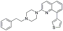 2-[4-(2-PHENYLETHYL)PIPERAZIN-1-YL]-8-(3-THIENYL)QUINOLINE 结构式