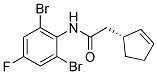 2-[(1R)-CYCLOPENT-2-EN-1-YL]-N-(2,6-DIBROMO-4-FLUOROPHENYL)ACETAMIDE 结构式