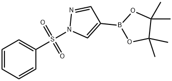 1-苯磺酰-1H-吡唑-4-硼酸频哪酯 结构式