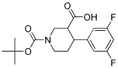 1-(TERT-BUTOXYCARBONYL)-4-(3,5-DIFLUOROPHENYL)PIPERIDINE-3-CARBOXYLIC ACID 结构式