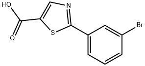 2-(3-BROMO-PHENYL)-THIAZOLE-5-CARBOXYLIC ACID 结构式