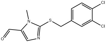 2-[(3,4-DICHLOROBENZYL)SULFANYL]-1-METHYL-1H-IMIDAZOLE-5-CARBALDEHYDE 结构式