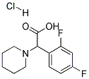 (2,4-Difluoro-phenyl)-piperidin-1-yl-acetic acid hydrochloride 结构式