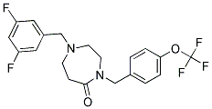 1-(3,5-DIFLUOROBENZYL)-4-[4-(TRIFLUOROMETHOXY)BENZYL]-1,4-DIAZEPAN-5-ONE 结构式