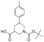 1-(TERT-BUTOXYCARBONYL)-5-P-TOLYLPIPERIDINE-3-CARBOXYLIC ACID 结构式