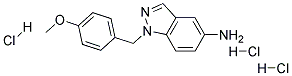 1-(4-METHOXY-BENZYL)-1H-INDAZOL-5-YLAMINE TRIHYDROCHLORIDE 结构式