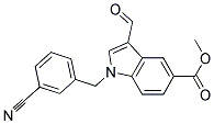 1-(3-CYANO-BENZYL)-3-FORMYL-1H-INDOLE-5-CARBOXYLIC ACID METHYL ESTER 结构式