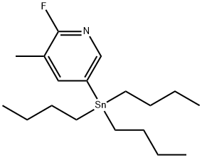 2-氟-3-甲基-5-(三丁基锡烷基)吡啶 结构式