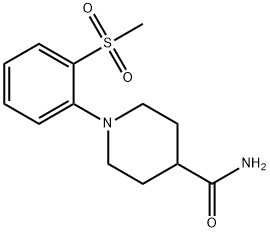 1-[2-(METHYLSULFONYL)PHENYL]PIPERIDINE-4-CARBOXAMIDE 结构式