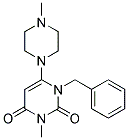 1-BENZYL-3-METHYL-6-(4-METHYLPIPERAZIN-1-YL)PYRIMIDINE-2,4(1H,3H)-DIONE 结构式