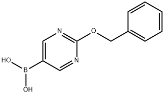 2-BENZYLOXYPYRIMIDINE-5-BORONIC ACID 结构式