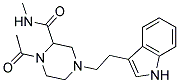 1-ACETYL-4-[2-(1H-INDOL-3-YL)ETHYL]-N-METHYLPIPERAZINE-2-CARBOXAMIDE 结构式