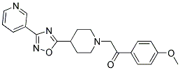 1-(4-METHOXYPHENYL)-2-[4-(3-PYRIDIN-3-YL-1,2,4-OXADIAZOL-5-YL)PIPERIDIN-1-YL]ETHANONE 结构式