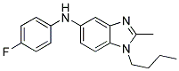 (1-Butyl-2-methyl-1H-benzoimidazol-5-yl)-(4-fluoro-phenyl)-amine 结构式