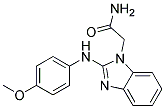 2-(2-[(4-METHOXYPHENYL)AMINO]-1H-BENZIMIDAZOL-1-YL)ACETAMIDE 结构式