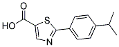 2-(4-ISOPROPYL-PHENYL)-THIAZOLE-5-CARBOXYLIC ACID 结构式