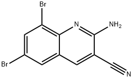 2-氨基-6,8-二溴喹啉-3-腈 结构式