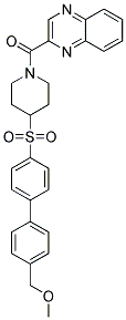 2-[(4-([4'-(METHOXYMETHYL)BIPHENYL-4-YL]SULFONYL)PIPERIDIN-1-YL)CARBONYL]QUINOXALINE 结构式