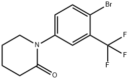 1-(4-溴-3-三氟甲基苯基)哌啶-2-酮 结构式