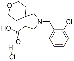 2-(2-CHLORO-BENZYL)-8-OXA-2-AZA-SPIRO[4.5]DECANE-4-CARBOXYLIC ACID HYDROCHLORIDE 结构式