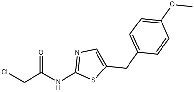 2-氯-N-{5-[(4-甲氧基苯基)甲基]-1,3-噻唑-2-基}乙酰胺 结构式