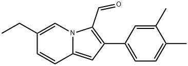 2-(3,4-二甲基苯基)-6-乙基中氮茚-3-甲醛 结构式